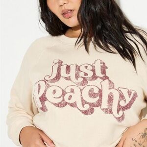 Cropped 'Just Peachy' Sweatshirt